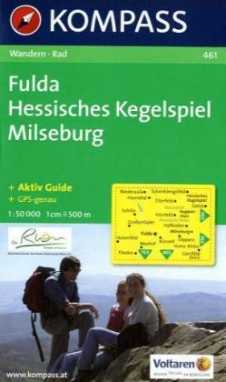Kompass Karte Fulda, Hessisches Kegelspiel, Milseburg