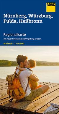 ADAC Regionalkarte Blatt 12 Nürnberg, Würzburg, Fulda, Heilbronn 1:150 000